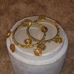 Gold gypsy costume jewelry bracelets